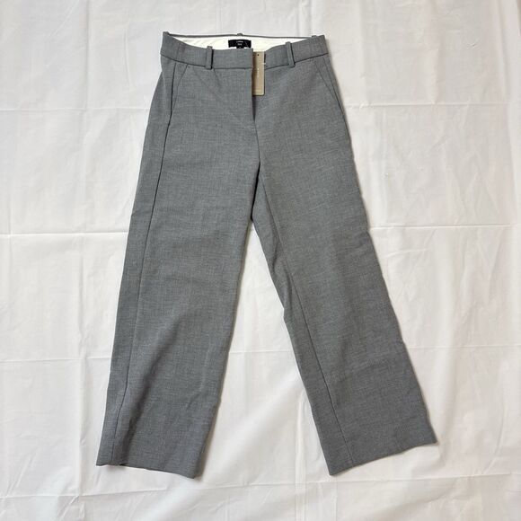 J Crew | New Gray Straight Leg Business Slacks Pants Size 2 - Picture 1 of 9